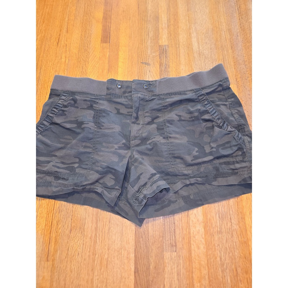 ANA A New Approach Womens 10 Green Brown Camouflage Mid Rise Stretch Shorts
